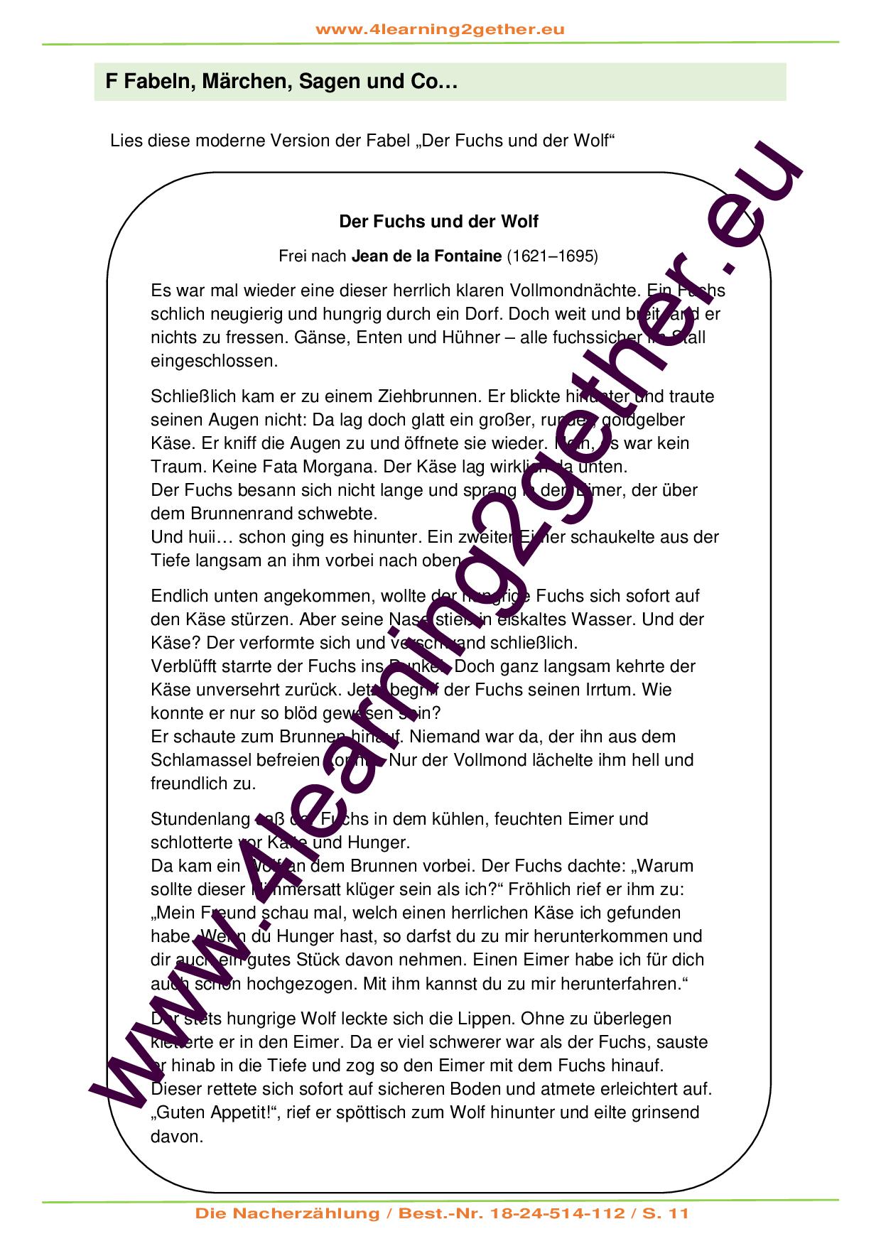 Karolien & Lena schreiben einen Aufsatz - Die Nacherzählung / Bearb. Word & PDF, 22 S., ab 11 J.