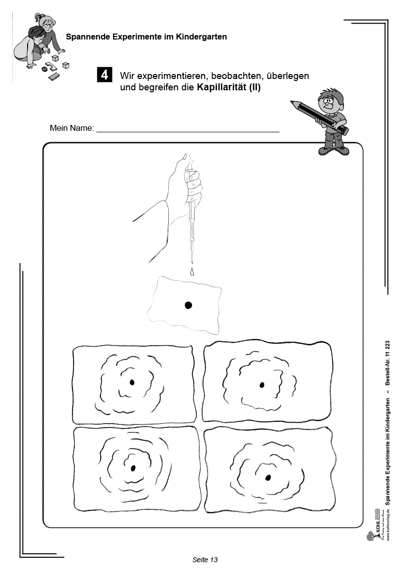 Spannende Experimente im Kindergarten PDF, ab 4 J., 52 S.