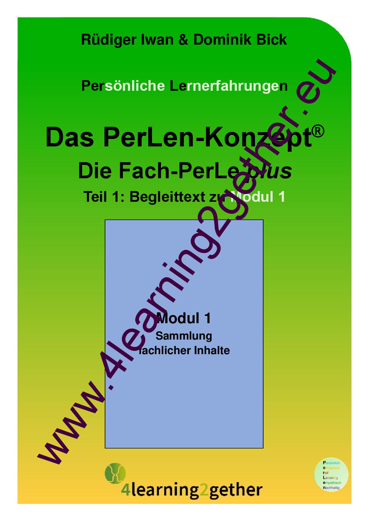 Das PerLen-Konzept®  -  Die Fach-PerLe plus / PDF, ab 11J.
