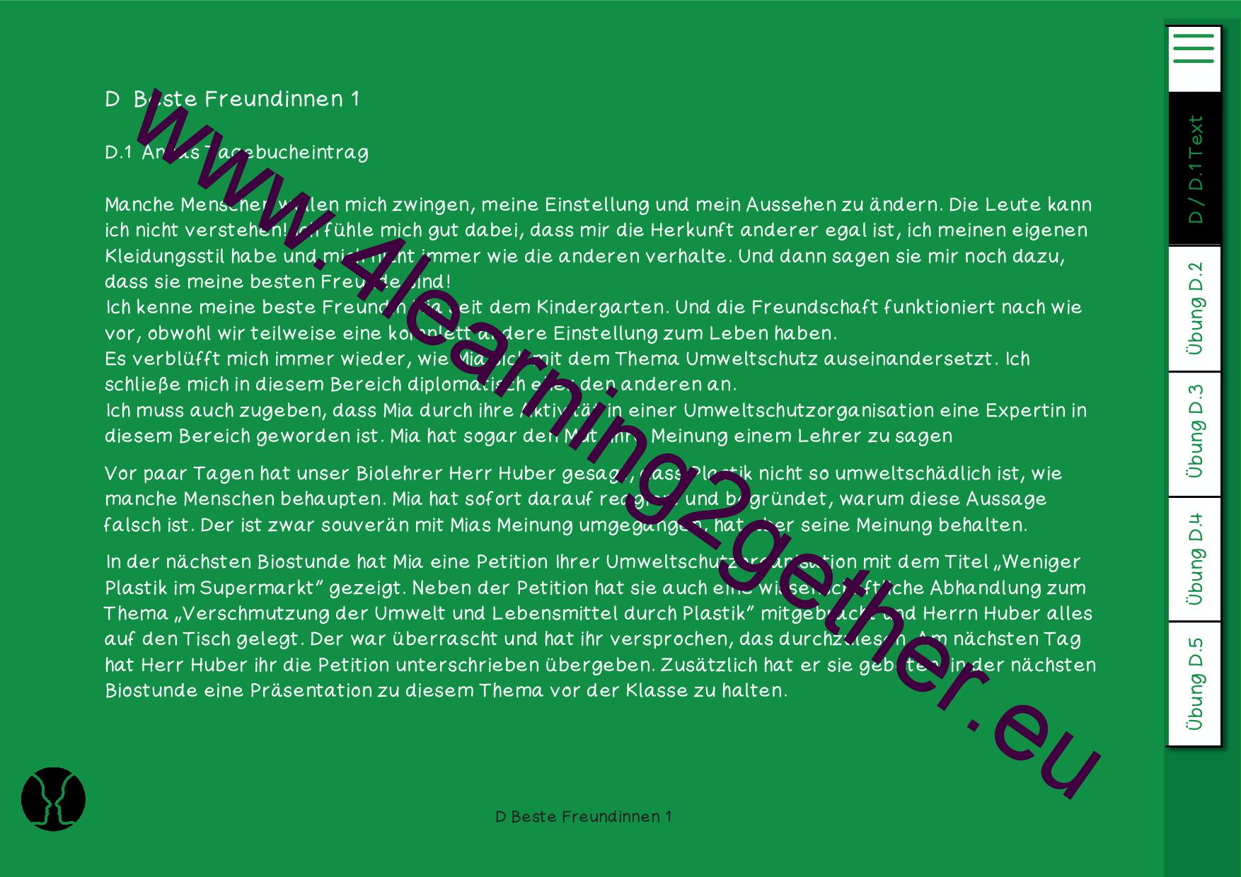 Lesen & nachdenken/ Ich bin ich Teil 5: Freundschaft/ interaktive PDF/ 35 S./ ab 12 J.