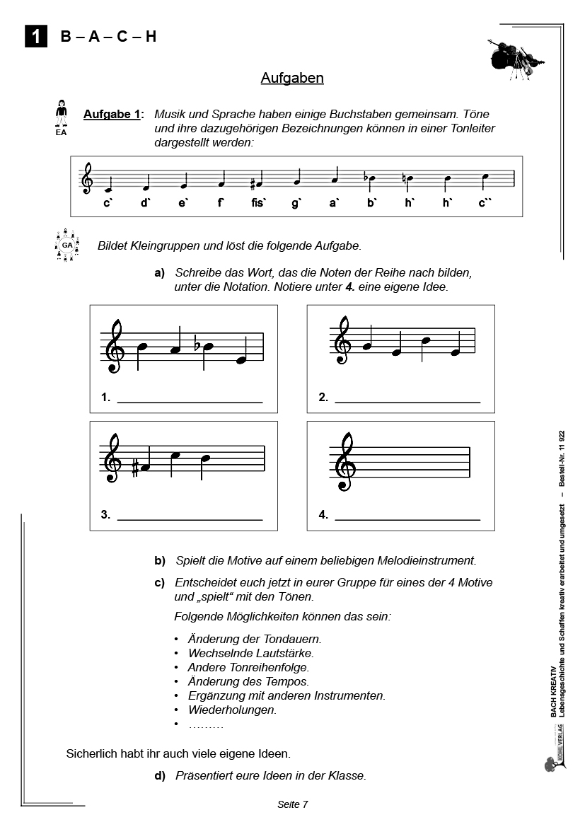 Bach kreativ  PDF, ab 10 J., 48 S.