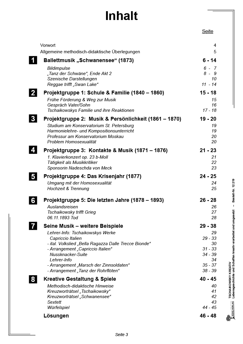Tschaikowsky kreativ PDF, ab 10 J., 48 S.
